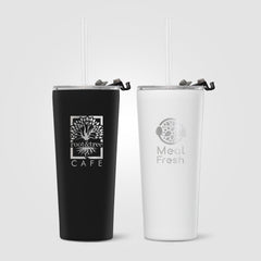 Image of the Excalibur - 21 oz. Double-Wall Stainless Tumbler with Straw- Laser promotional product, SKU WCX-L.