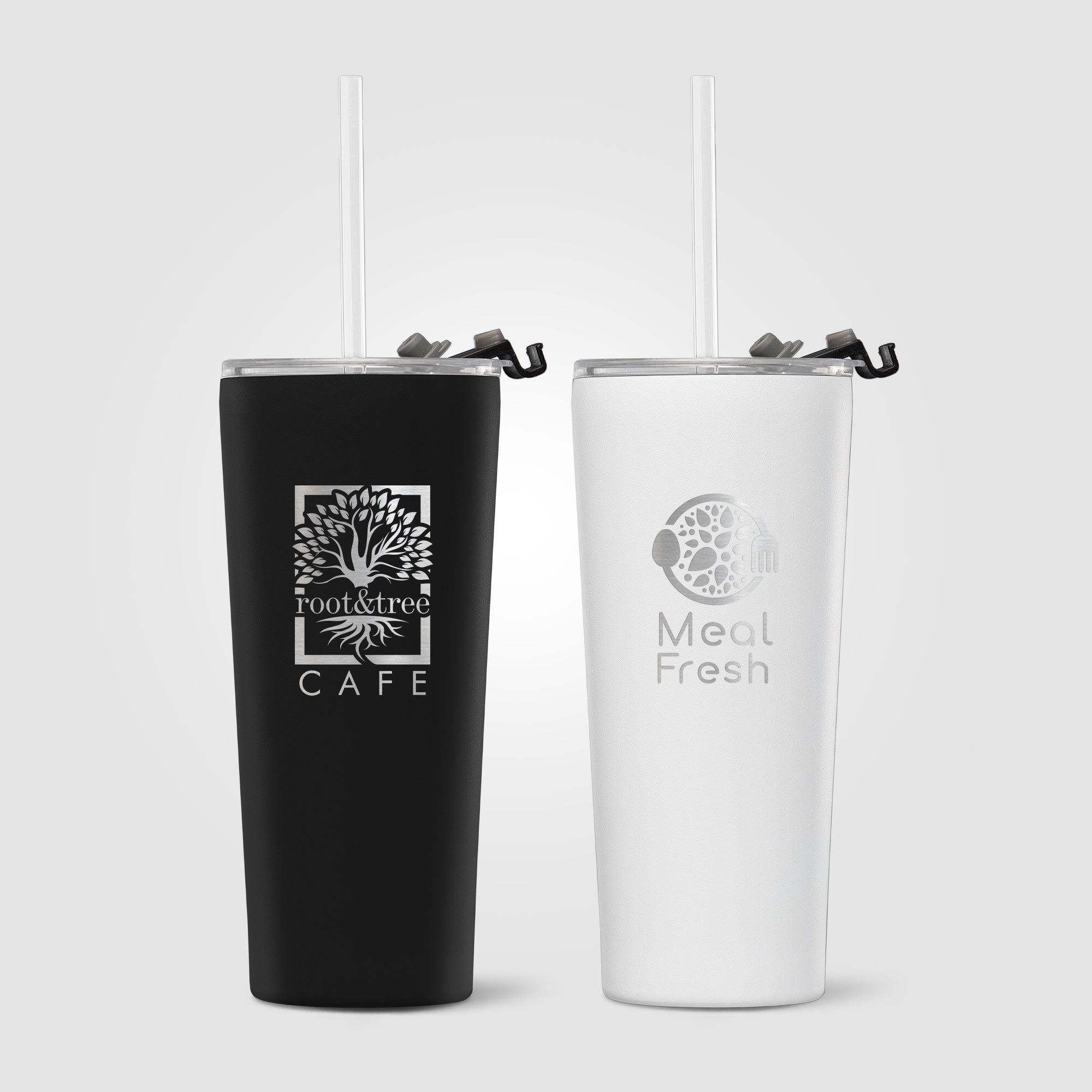 Image of the Excalibur - 21 oz. Double-Wall Stainless Tumbler with Straw- Laser promotional product, SKU WCX-L.