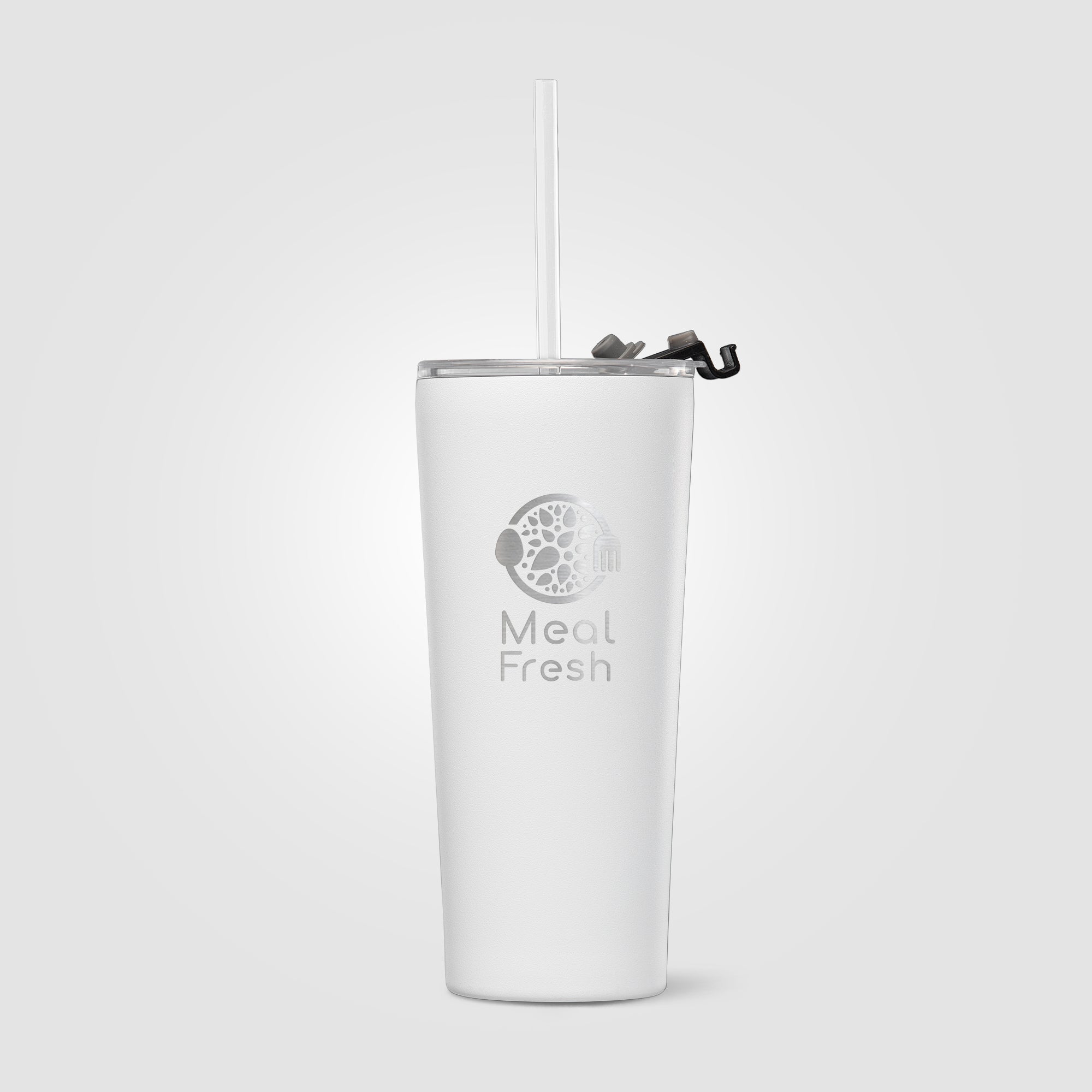 Excalibur - 21 oz. Double-Wall Stainless Tumbler with Straw- Laser-zoom-2