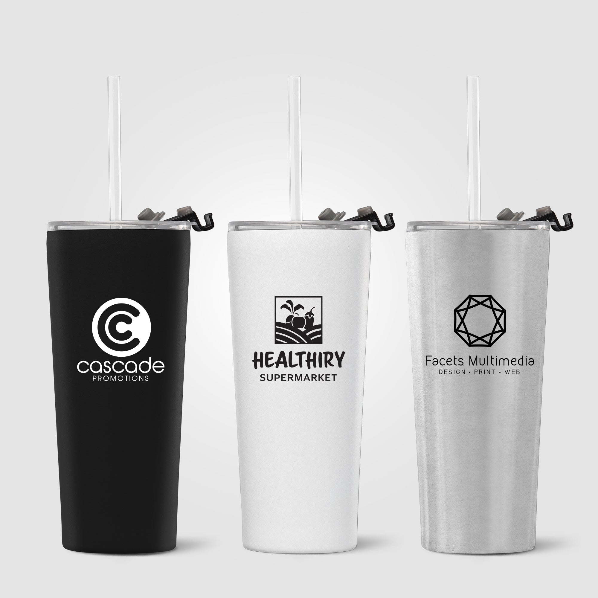 Image of the Excalibur - 21 oz. Double-Wall Stainless Tumbler with Straw promotional product, SKU WCX.