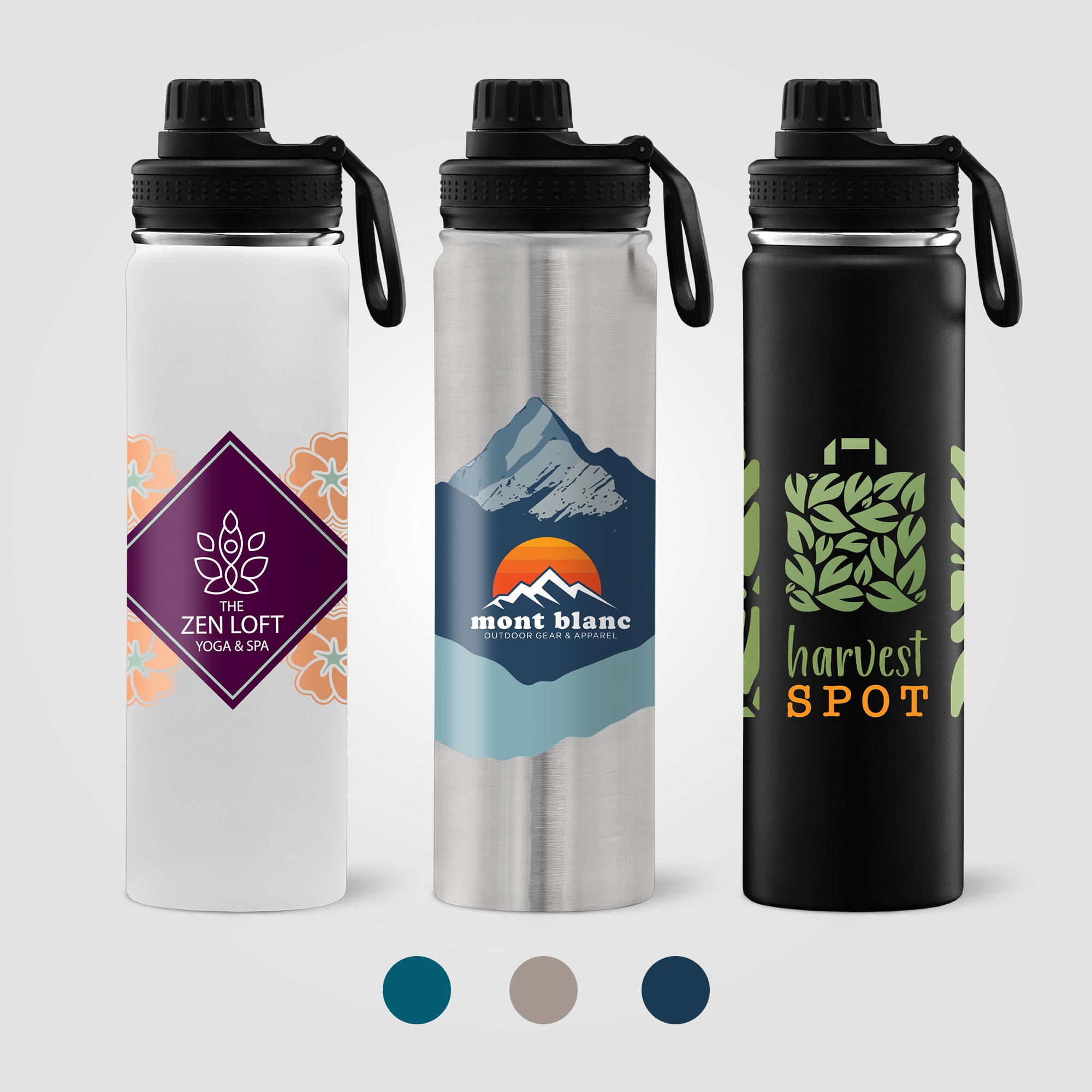 Image of the Alaska - 24 oz. Stainless Steel Double Wall Water Bottle - ColorJet promotional product, SKU WDA-C.