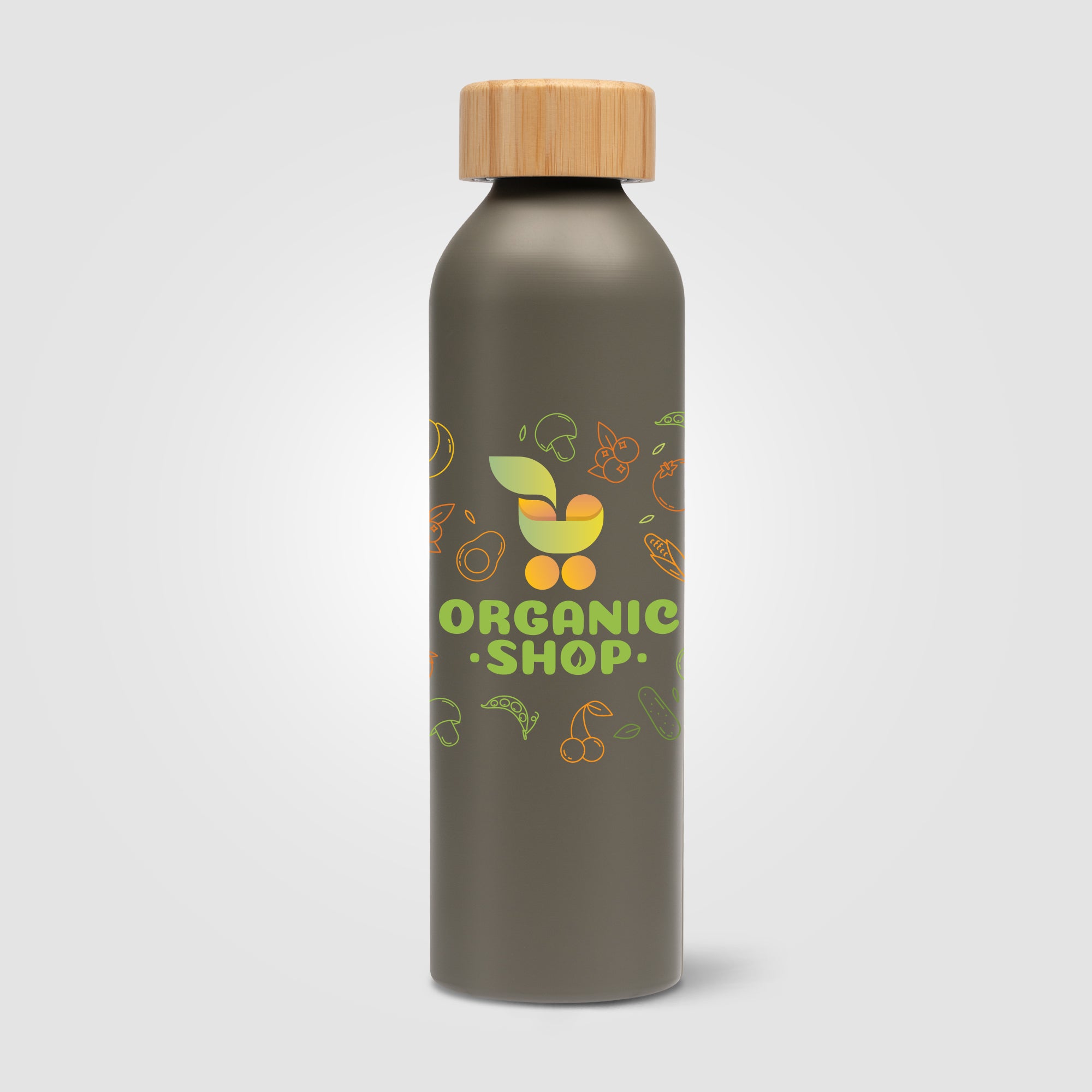 Eden - 20 oz. Aluminum Water Bottle with Bamboo Lid - ColorJet-zoom-4