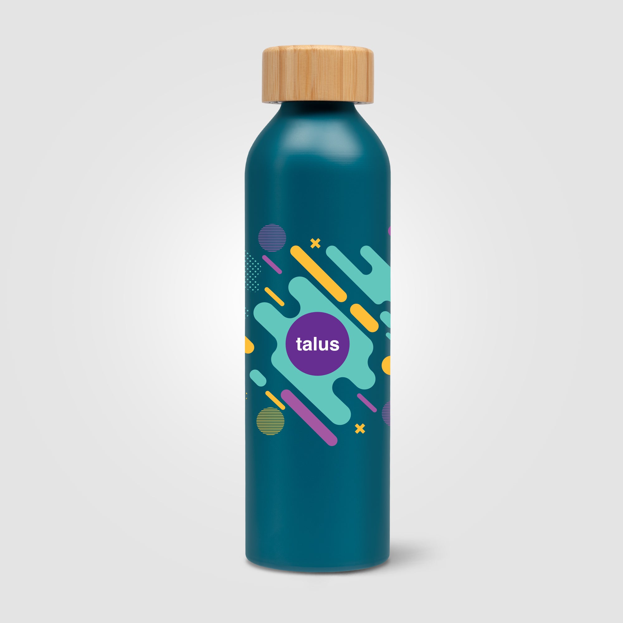 Eden - 20 oz. Aluminum Water Bottle with Bamboo Lid - ColorJet-zoom-3