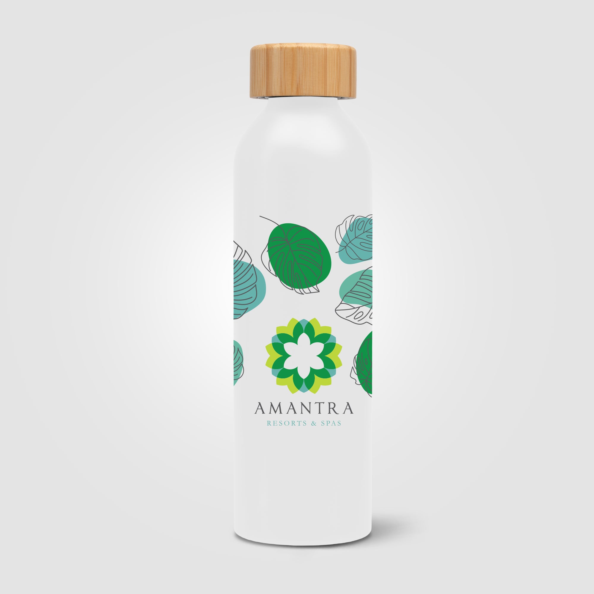 Eden - 20 oz. Aluminum Water Bottle with Bamboo Lid - ColorJet-zoom-2