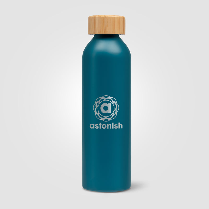 Eden - 20 oz. Aluminum Water Bottle with Bamboo Lid - Laser-zoom-