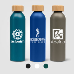 Image of the Eden - 20 oz. Aluminum Water Bottle with Bamboo Lid promotional product, SKU WDE.