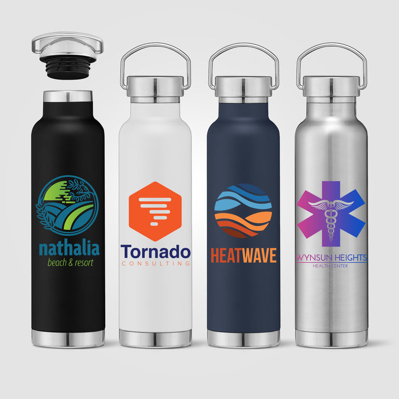 Apollo - 23 oz. Double Wall Stainless Steel Water Bottle with Lid - ColorJet-zoom-