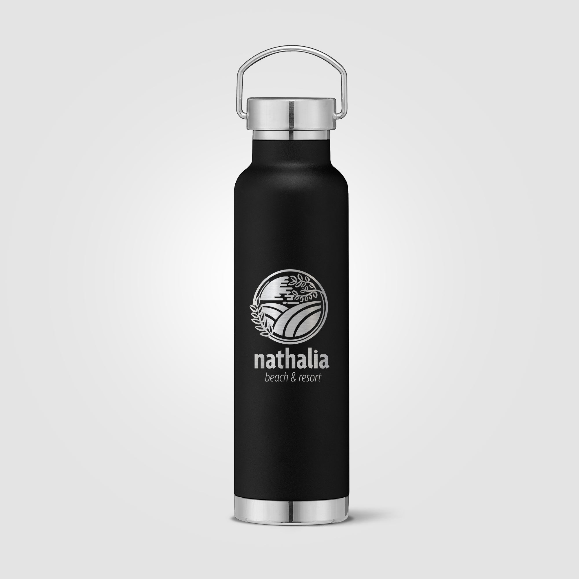 Apollo - 23 oz. Double Wall Stainless Steel Water Bottle with Lid - Laser-zoom-2