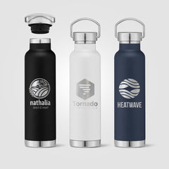 Image of the Apollo - 23 oz. Double Wall Stainless Steel Water Bottle with Lid - Laser promotional product, SKU WDF-L.