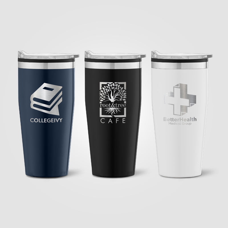 Jasper - 18 oz. Stainless Steel Tumbler with Plastic Interior - Laser-zoom-