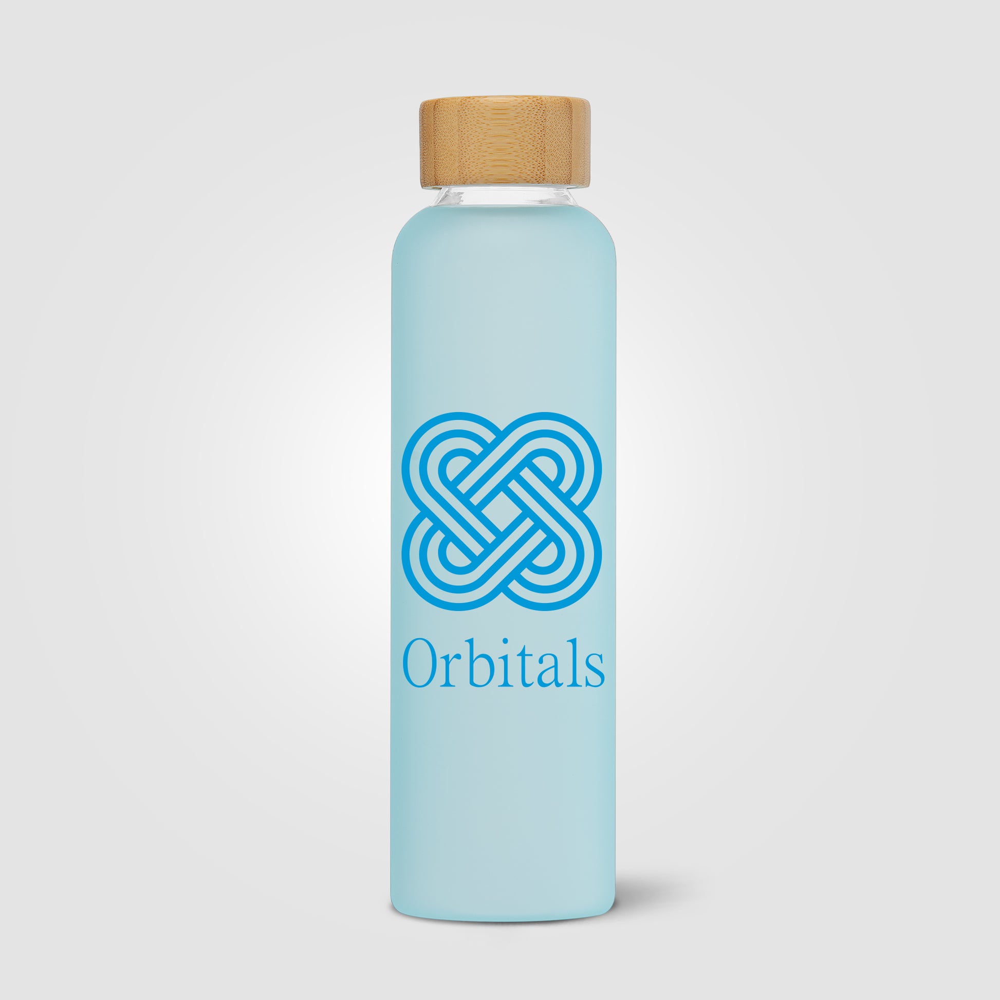 Lucerne - 20 oz. Frosted Borosilicate Glass Bottle with Bamboo Lid-4