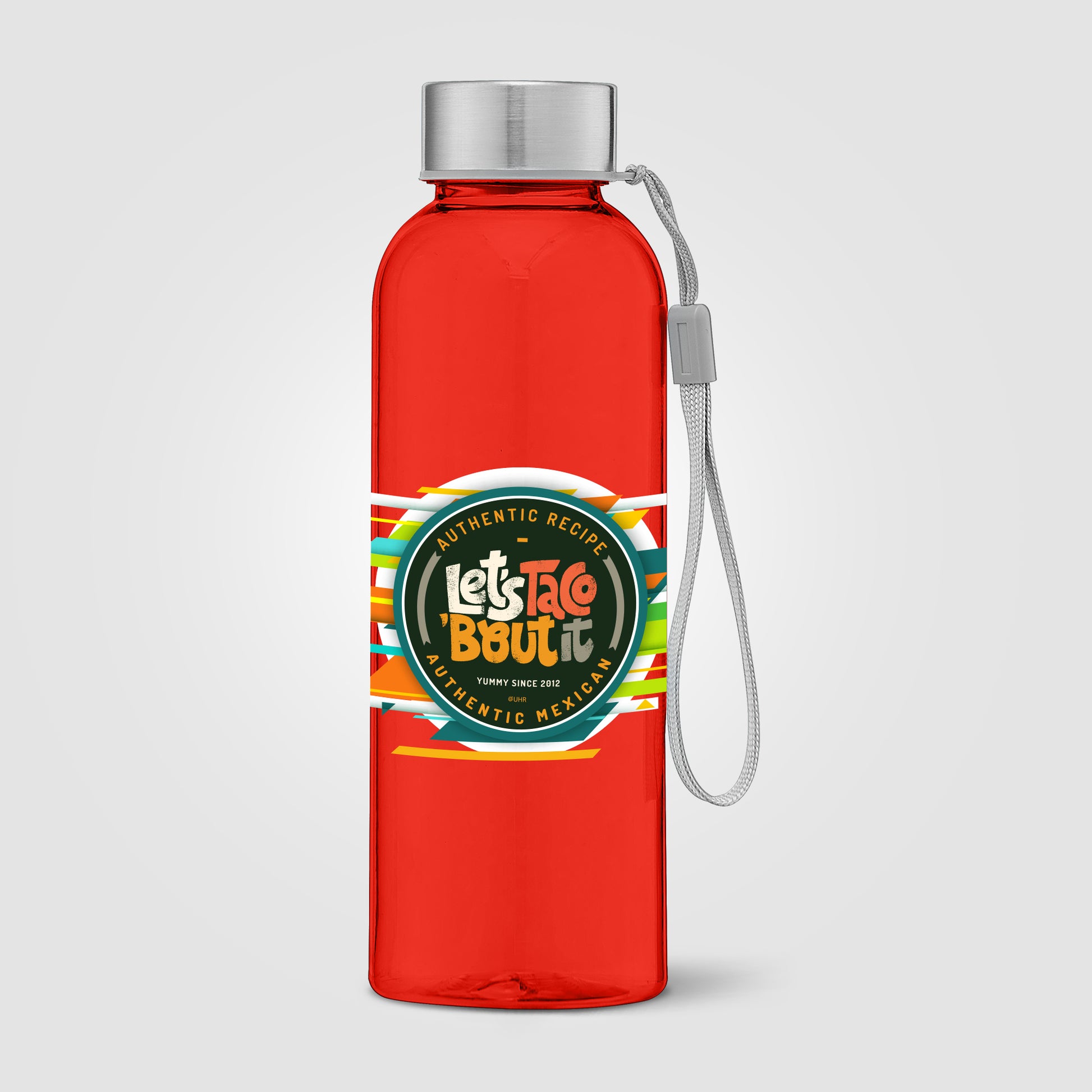 Skye - 17 oz. RPET Water Bottle with Wrist Strap -ColorJet-5