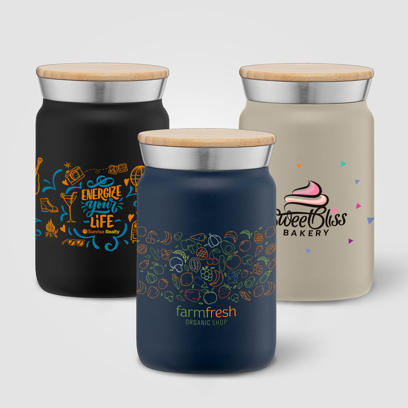 Nordic - 9 oz. Double Wall Copper-Lined Stainless Steel Tumbler with Bamboo Lid - ColorJet-zoom-