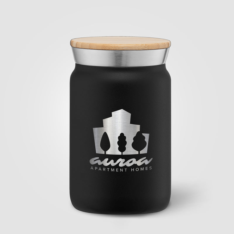 Nordic - 9 oz. Double Wall Copper-Lined Stainless Steel Tumbler with Bamboo Lid-zoom-