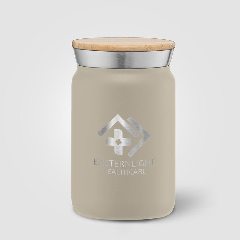 Nordic - 9 oz. Double Wall Copper-Lined Stainless Steel Tumbler with Bamboo Lid-zoom-