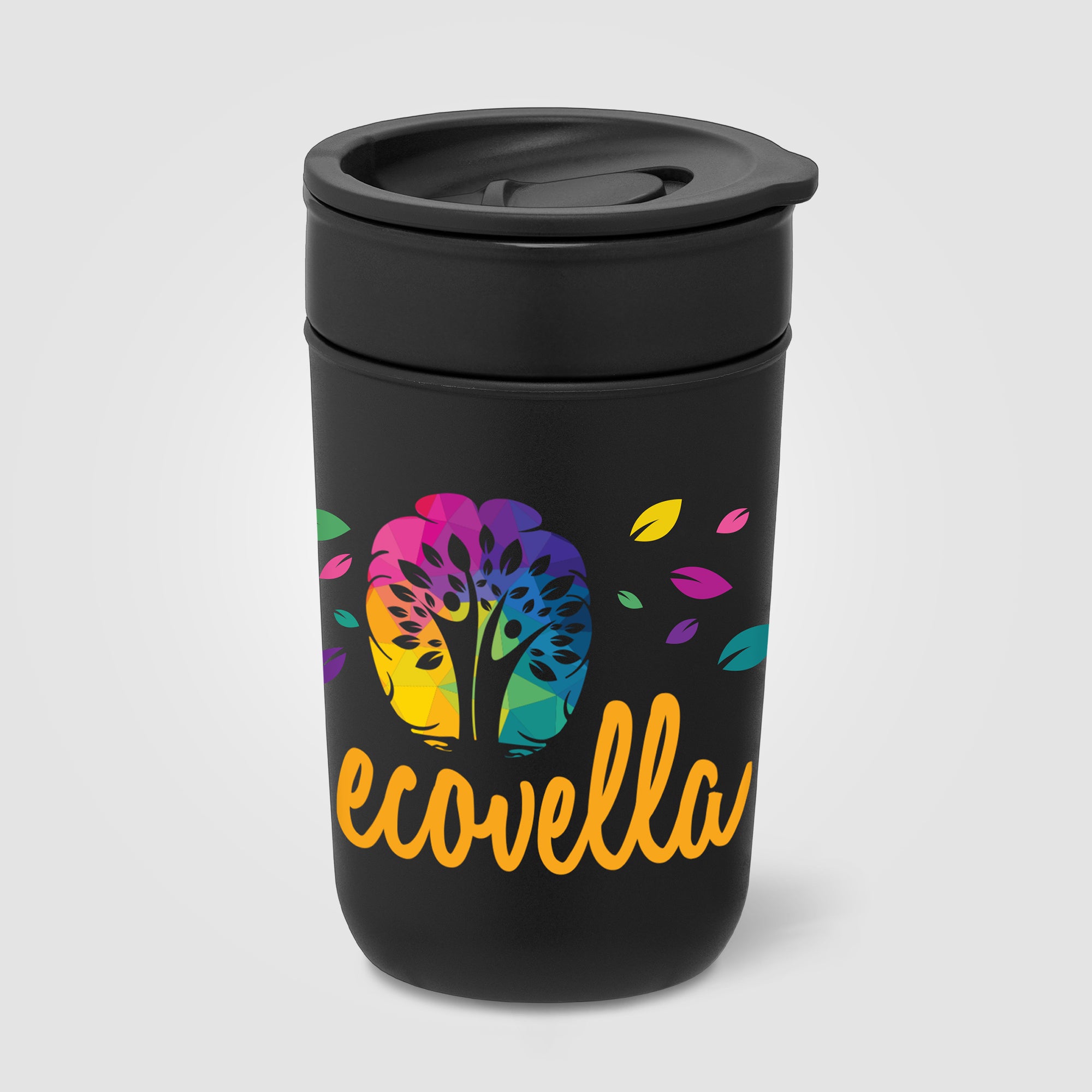 Danube - 12 oz. Ceramic Tumbler with Recycled Plastic Exterior & Lid - ColorJet-zoom-2