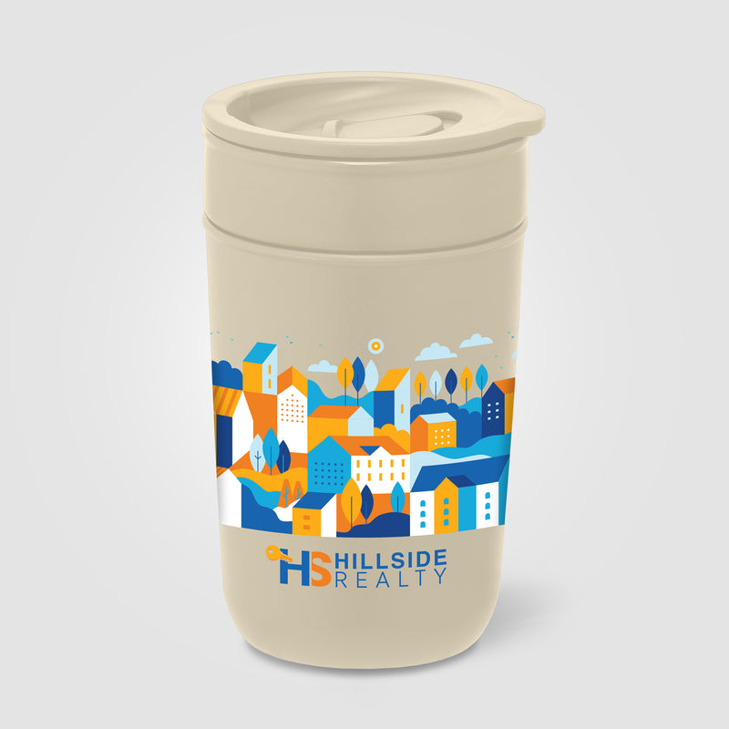 Danube - 12 oz. Ceramic Tumbler with Recycled Plastic Exterior & Lid - ColorJet-zoom-