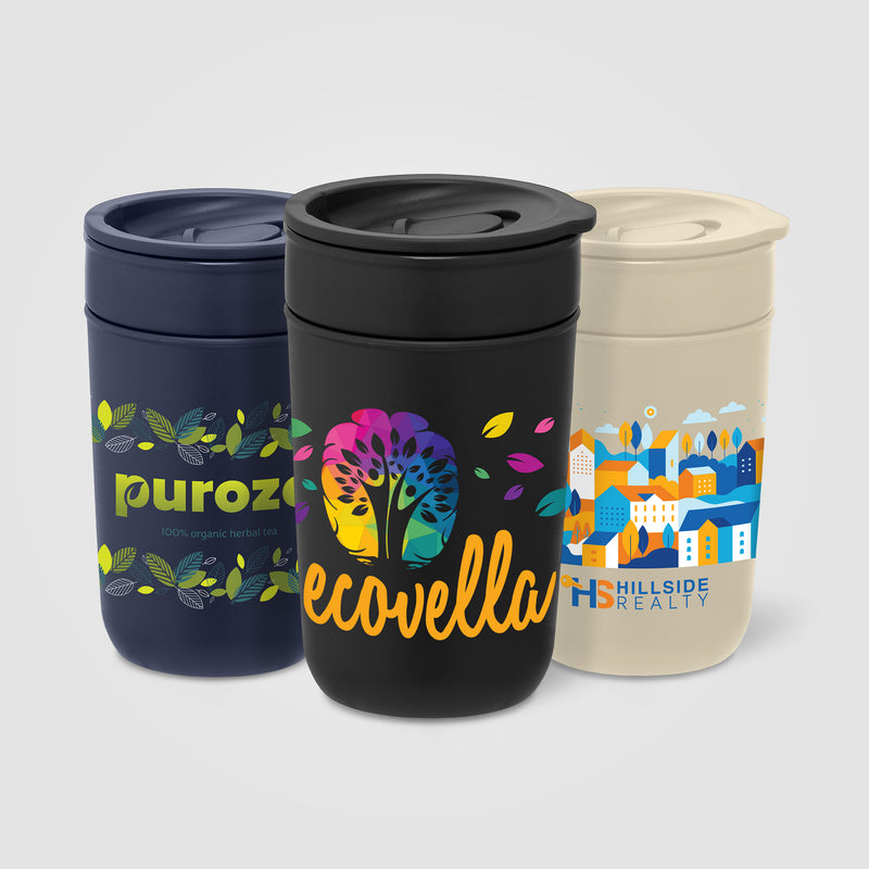 Danube - 12 oz. Ceramic Tumbler with Recycled Plastic Exterior & Lid - ColorJet-zoom-