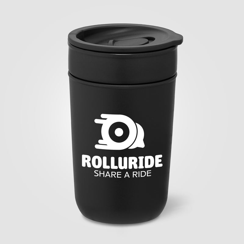Danube - 12 oz. Ceramic Tumbler with Recycled Plastic Exterior & Lid-zoom-