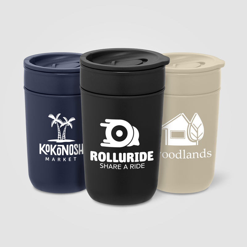 Danube - 12 oz. Ceramic Tumbler with Recycled Plastic Exterior & Lid-zoom-