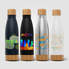 Image of the Ibiza Bamboo - 21 oz. Double-Wall Stainless Bottle - ColorJet promotional product, SKU WEF-C.