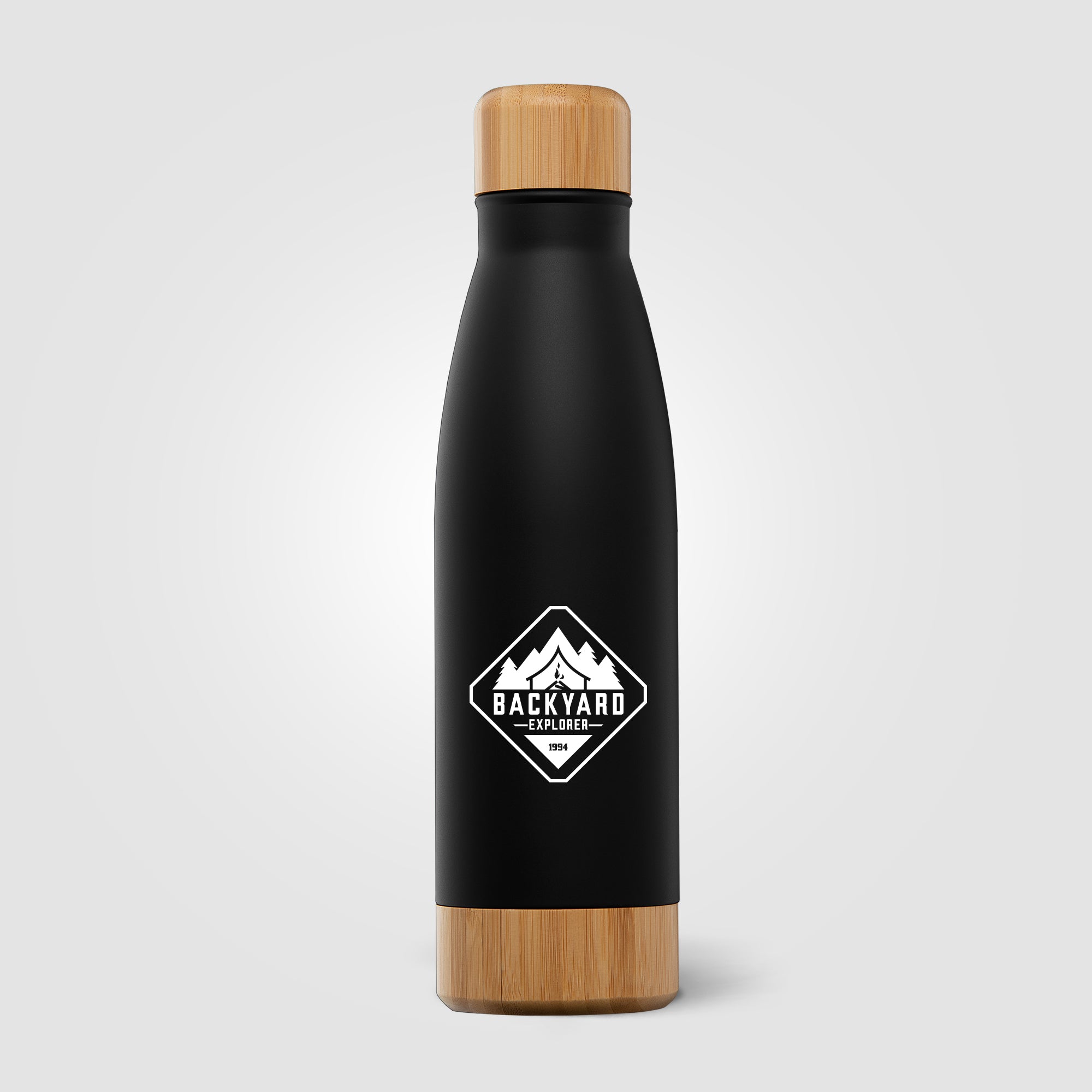 Ibiza Bamboo - 21 oz. Double-Wall Stainless Bottle-zoom-2