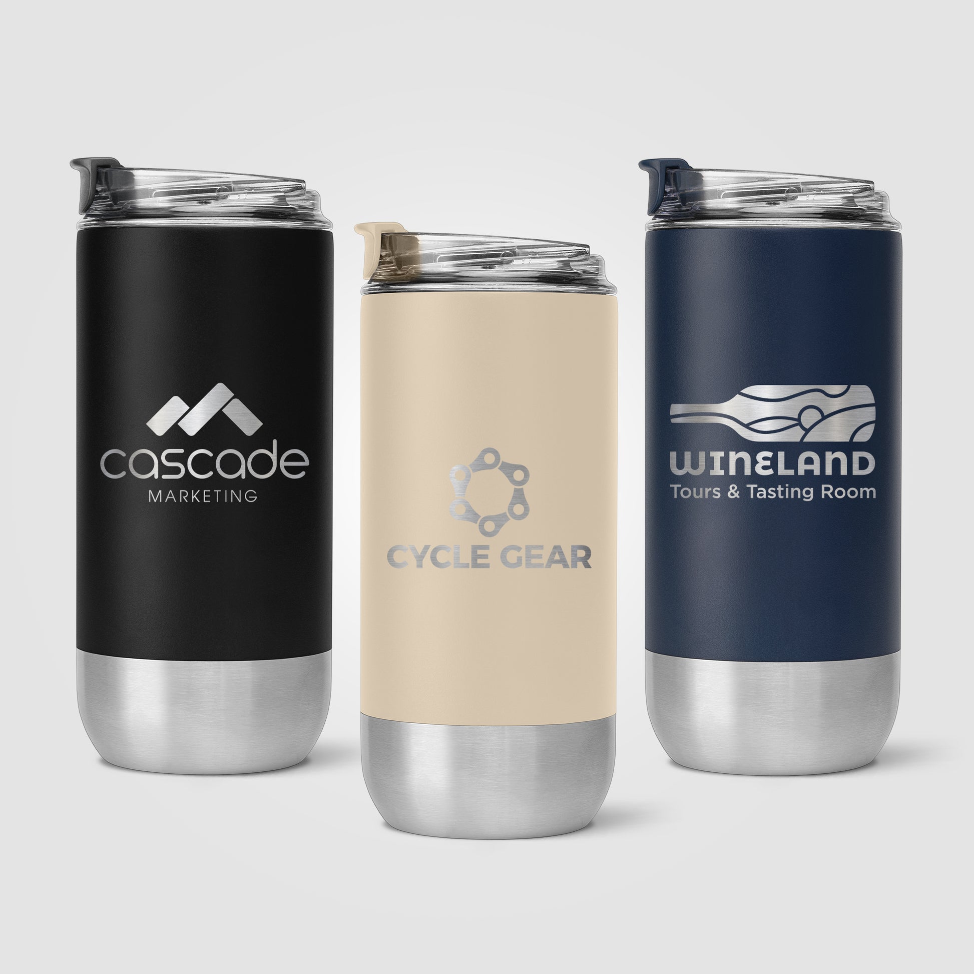Glacier - 16 oz. Double-Wall Recycled Stainless Steel Tumbler - Laser-1