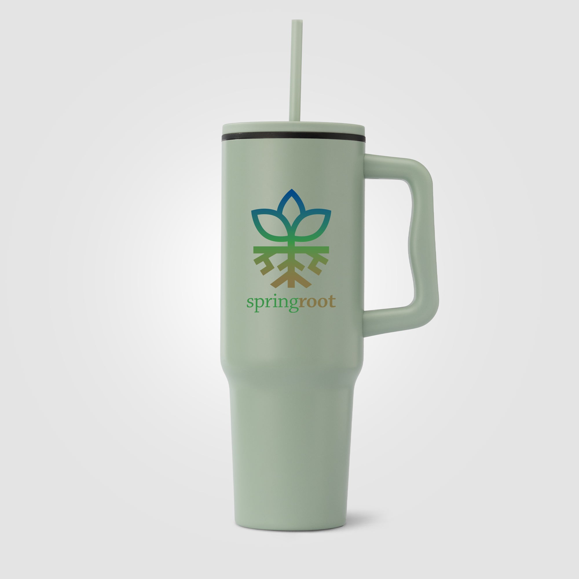 Polar Stainless Steel Double-Wall Straw Tumbler - 40 oz. - Full-Color Inkjet