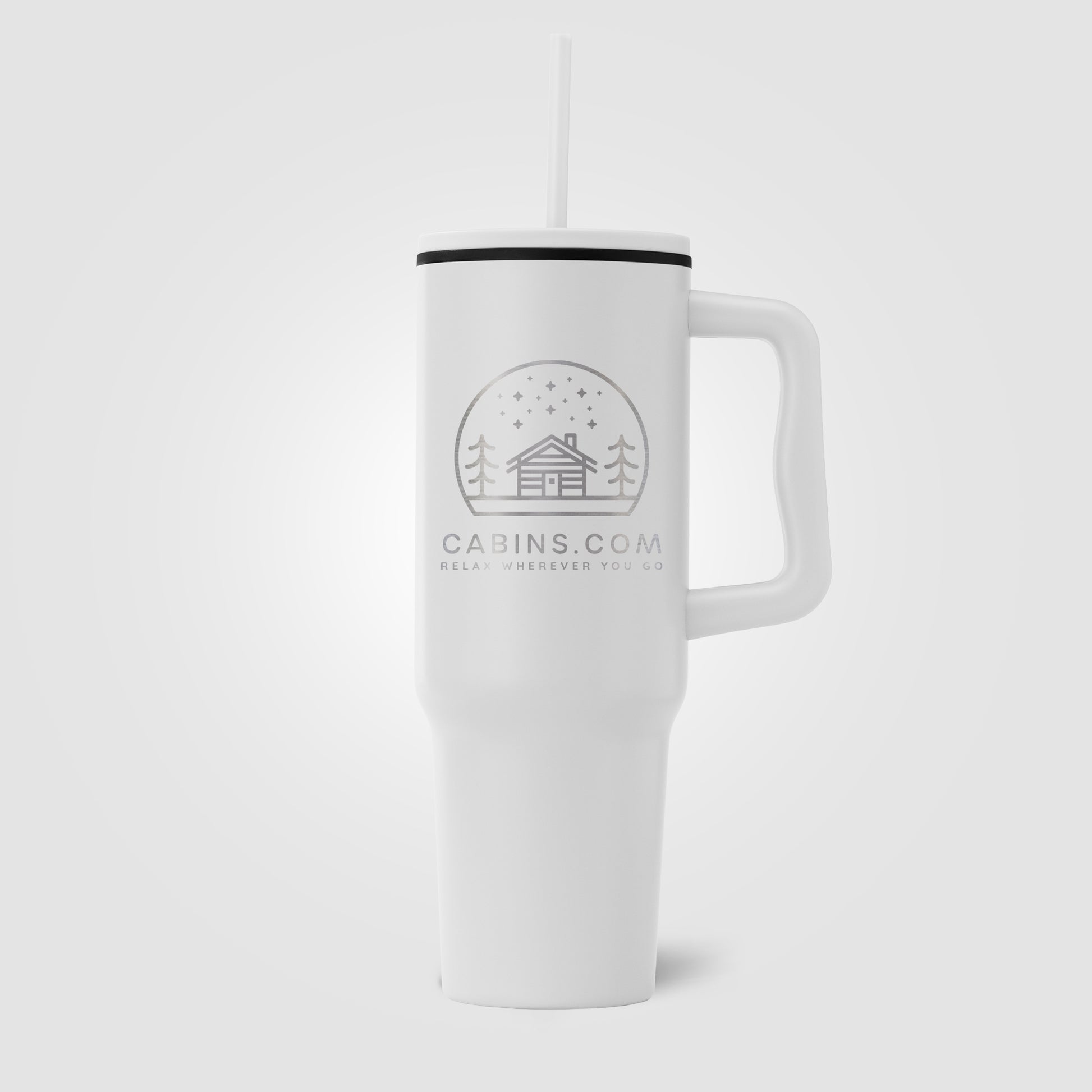 Polar - 40 oz. Stainless Steel Tumbler with Plastic Liner and Straw - Laser-4
