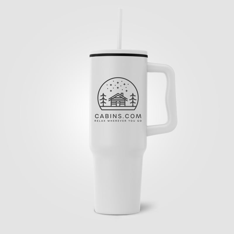Polar - 40 oz. Stainless Steel Tumbler with Plastic Liner and Straw-zoom-