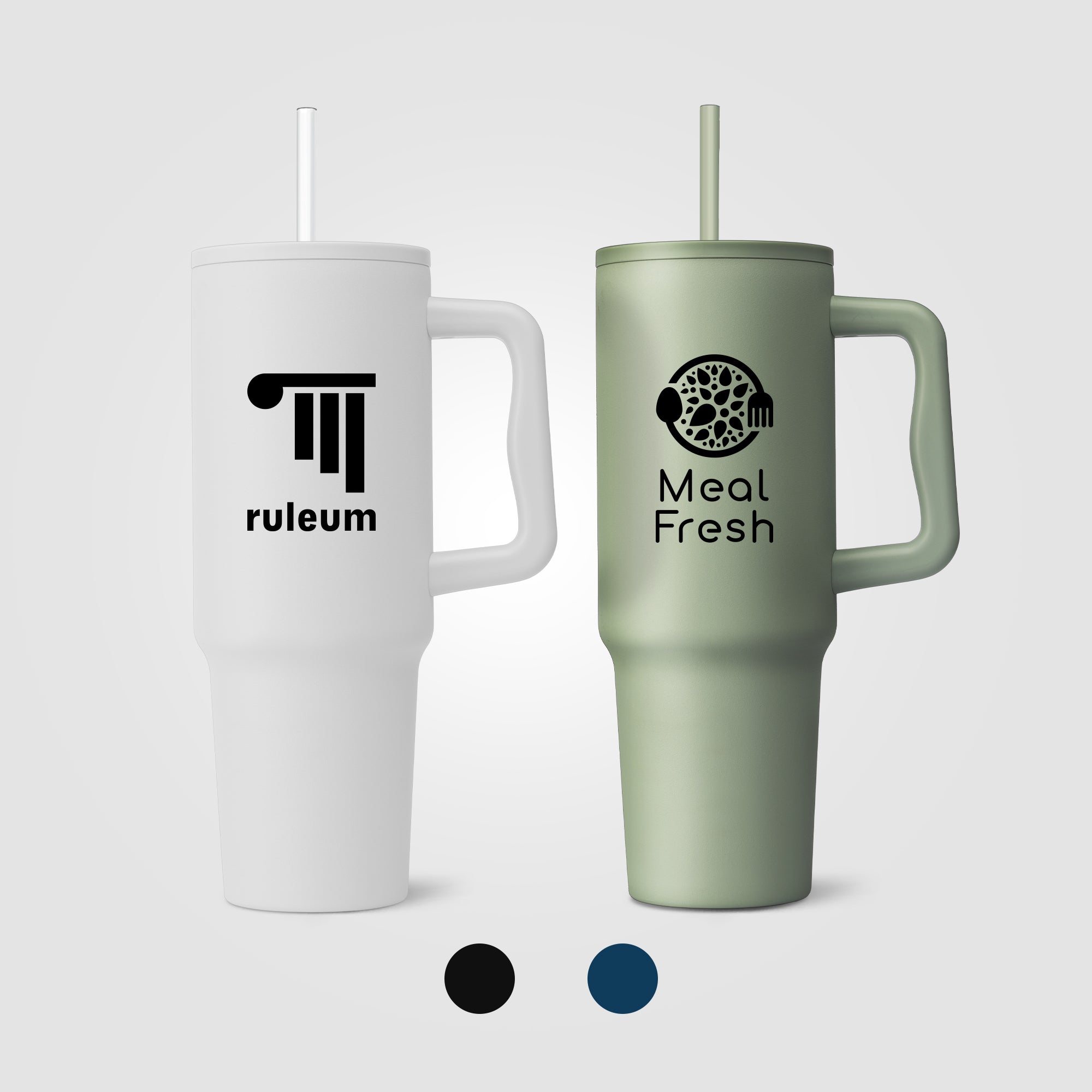 Image of the Polar Pro - 40 oz. Double-Wall Recycled Stainless Steel Tumbler with Straw promotional product, SKU WEZ.