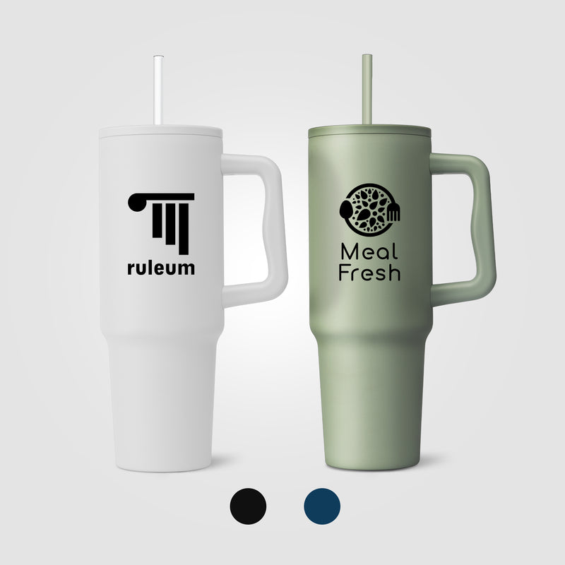 Polar Pro - 40 oz. Double-Wall Recycled Stainless Steel Tumbler with Straw-zoom-
