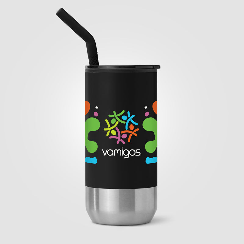 Atlantis - 16 oz. Double Wall Tumbler - Stainless with Recycled RPP Inner - ColorJet-zoom-