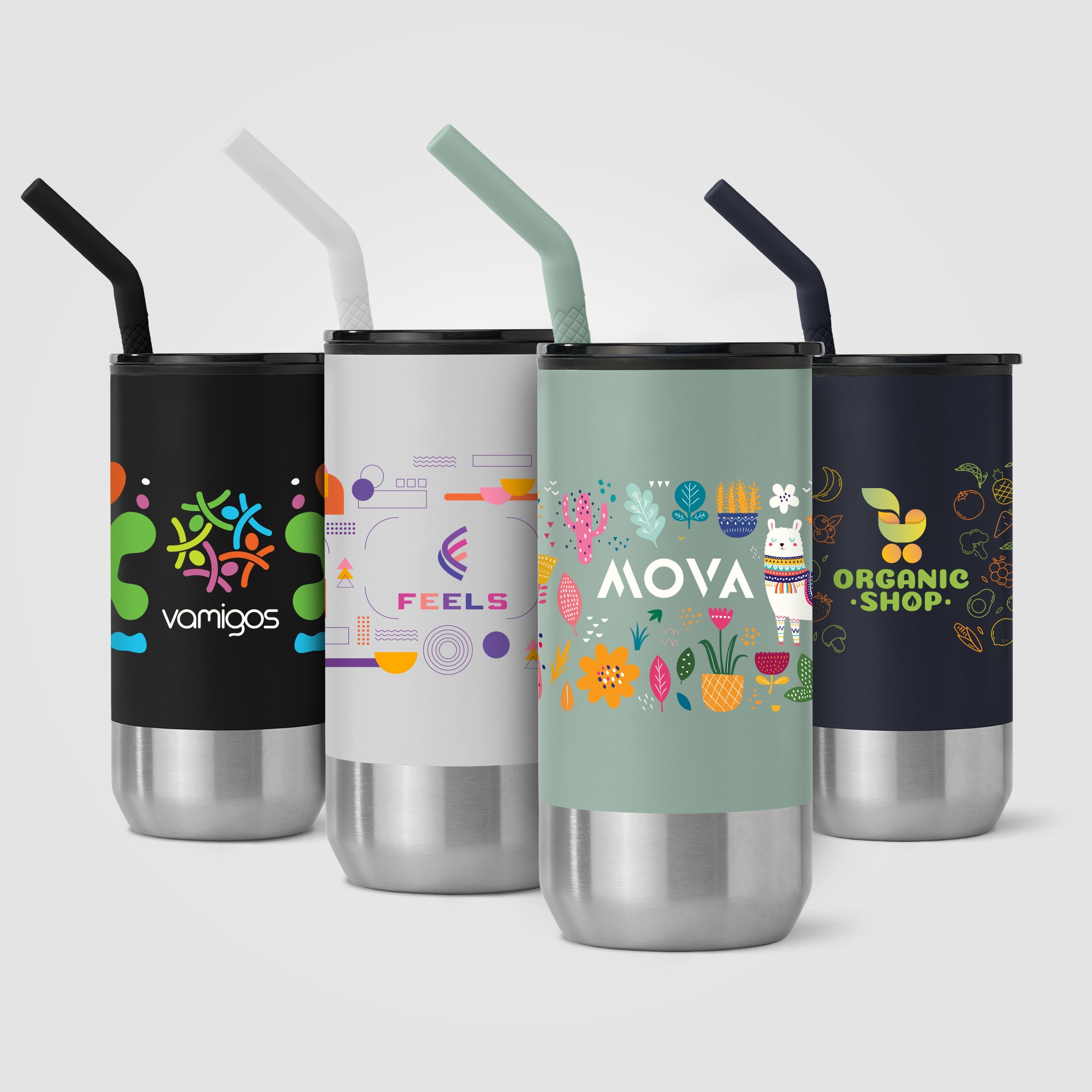 Image of the Atlantis - 16 oz. Double Wall Tumbler - Stainless with Recycled RPP Inner - ColorJet promotional product, SKU WFA-C.