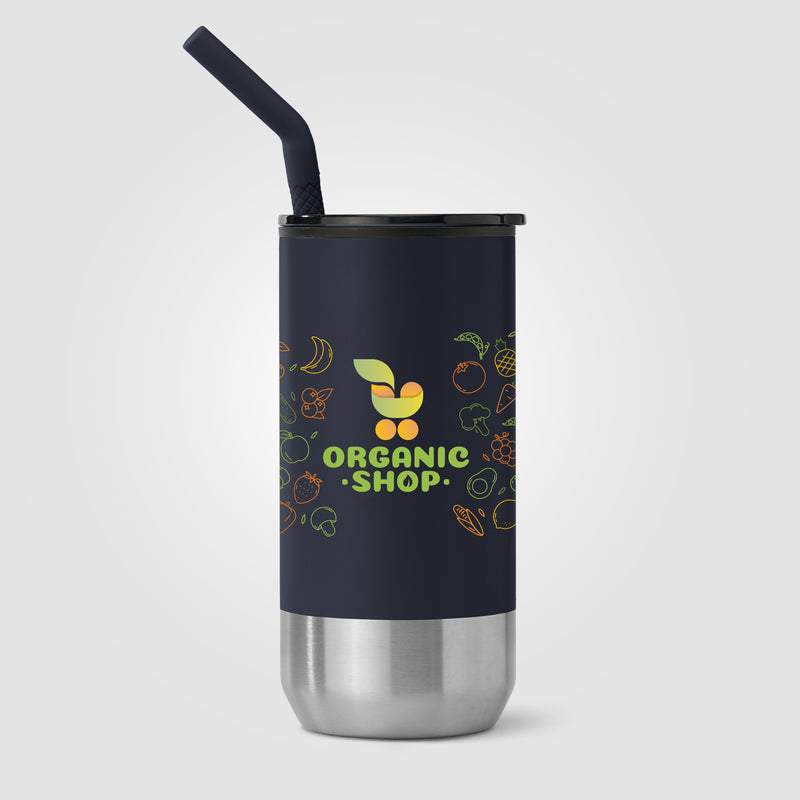 Atlantis - 16 oz. Double Wall Tumbler - Stainless with Recycled RPP Inner - ColorJet-zoom-