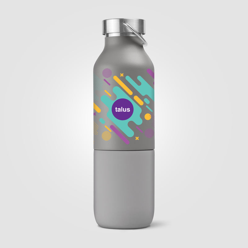 Freya Duo – 2-in-1 20 oz. Double-Wall Recycled Stainless Steel Bottle with 11 oz. Tumbler - ColorJet-zoom-