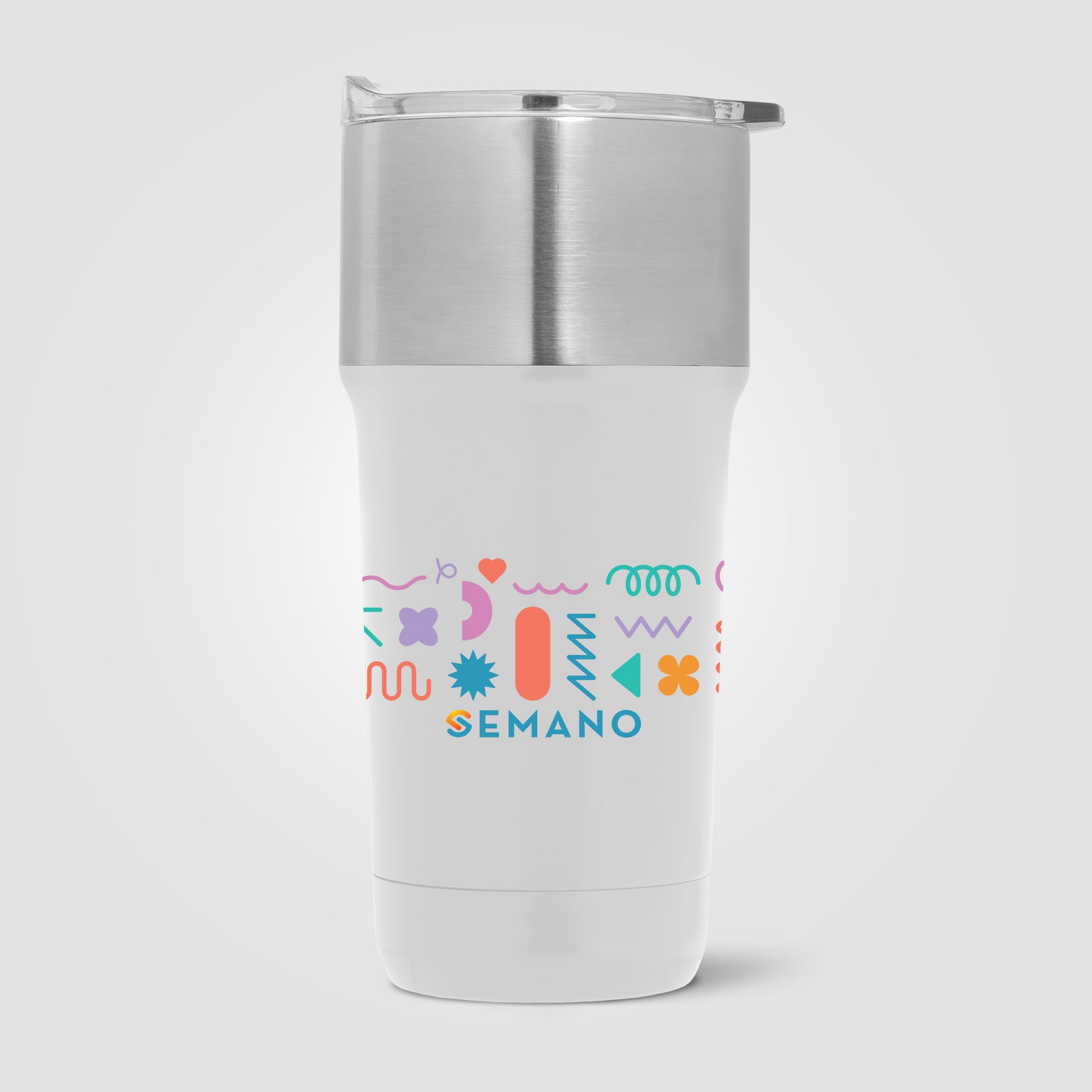 Optimus - 20 oz. Double Wall Stainless Tumbler with Ceramic Interior - Colorjet-zoom-4