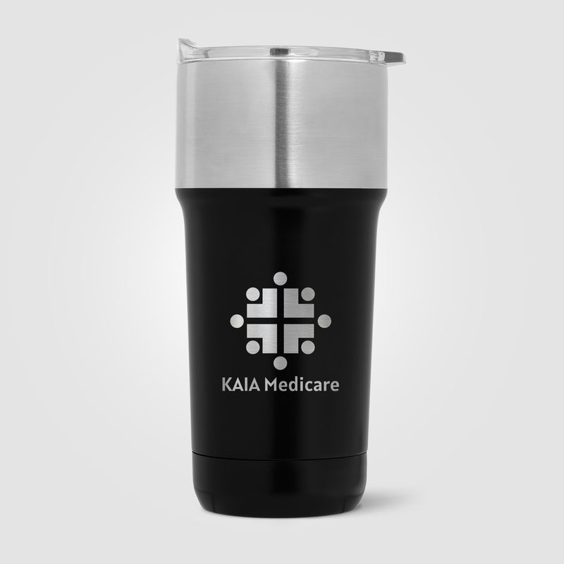 Optimus - 20 oz. Double Wall Stainless Tumbler with Ceramic Interior - Laser-zoom-