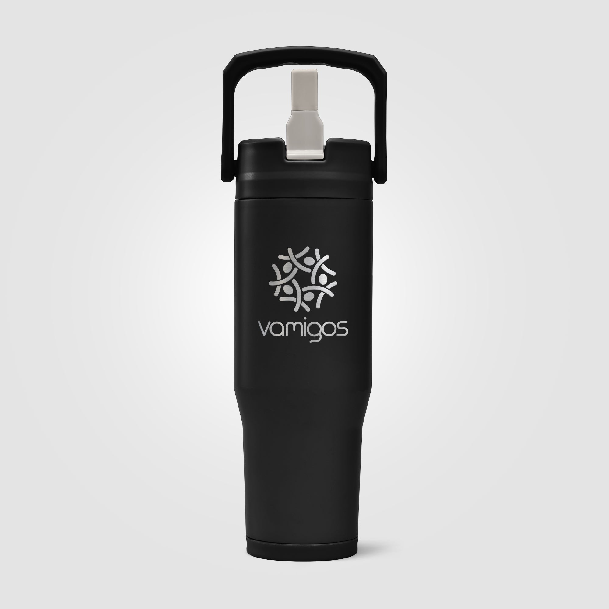 Polar Duo - 32 oz. Double-Wall Recycled Stainless Steel Tumbler with Storage Base - Laser
