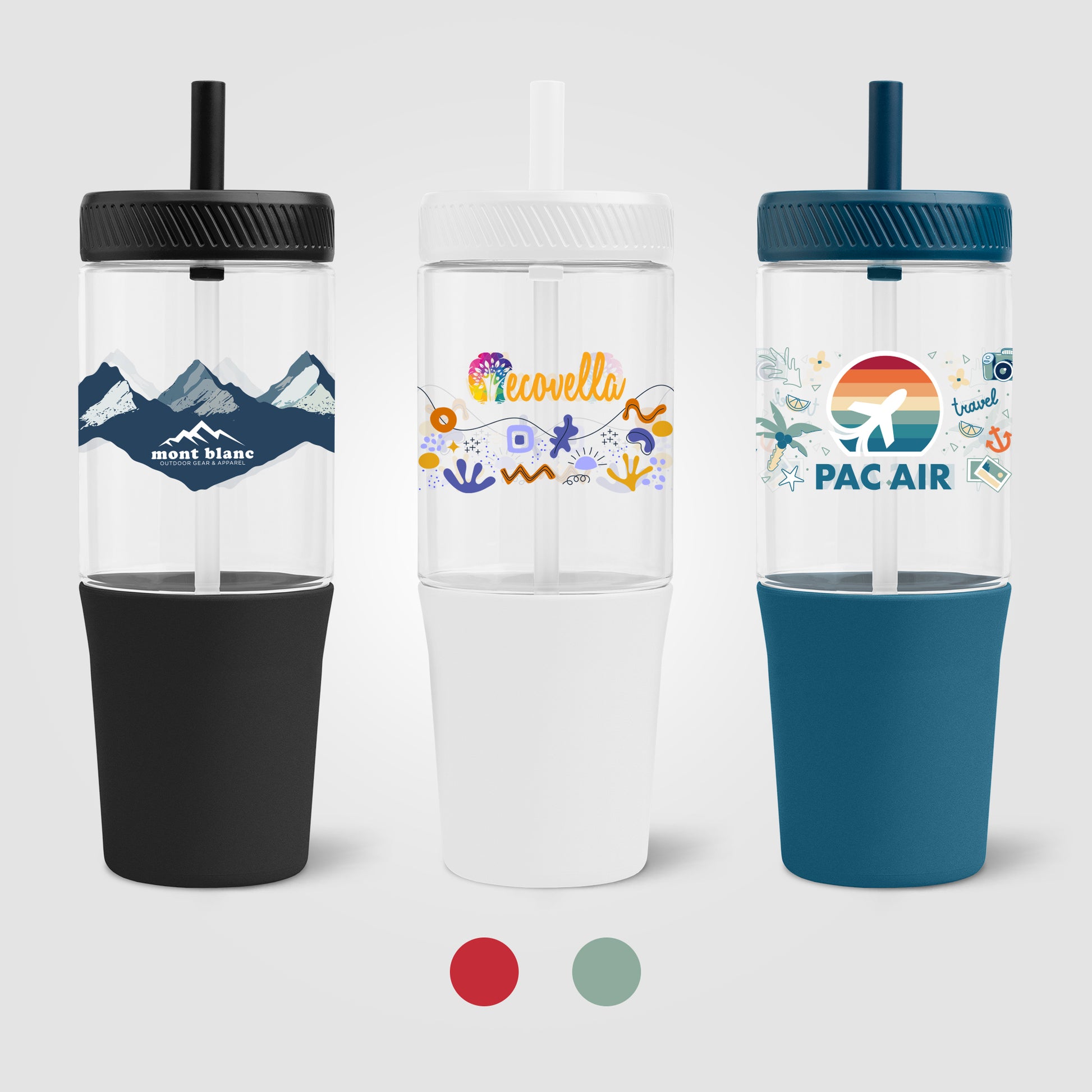 Image of the Polar Recycled Plastic Dual Tone Straw Tumbler - 40 oz. - ColorJet promotional product, SKU WFV-C.