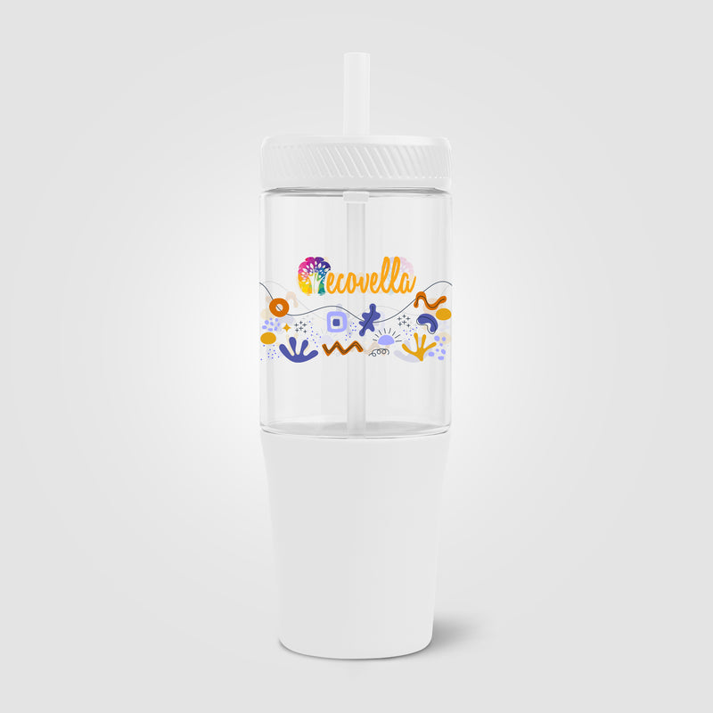 Polar Recycled Plastic Dual Tone Straw Tumbler - 40 oz. - ColorJet-zoom-