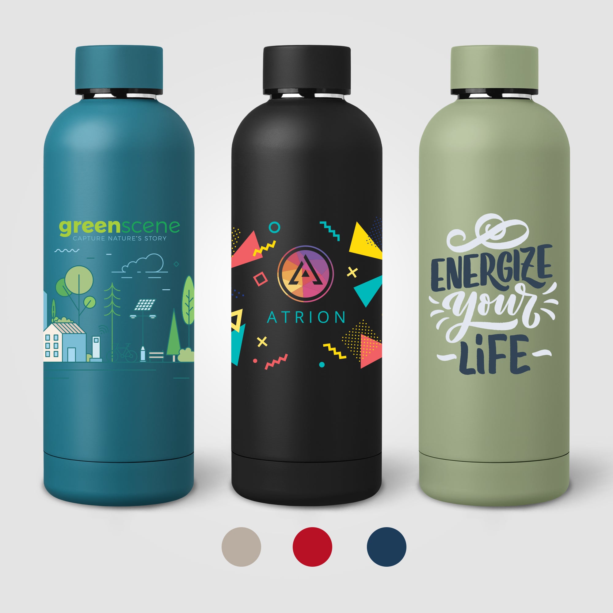 Image of the Astrid Recycled Stainless Steel Double Wall Bottle - 18 oz. - ColorJet promotional product, SKU WFW-C.