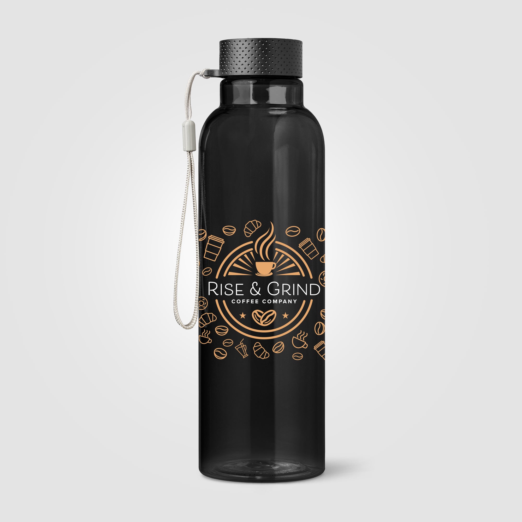 Aura RPET Wrist Strap Bottle - 24 oz. - ColorJet