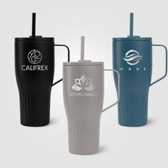 Image of the Majesty Recycled Stainless Steel Straw Tumbler - 30 oz. - Laser Engraved promotional product, SKU WGB-L.