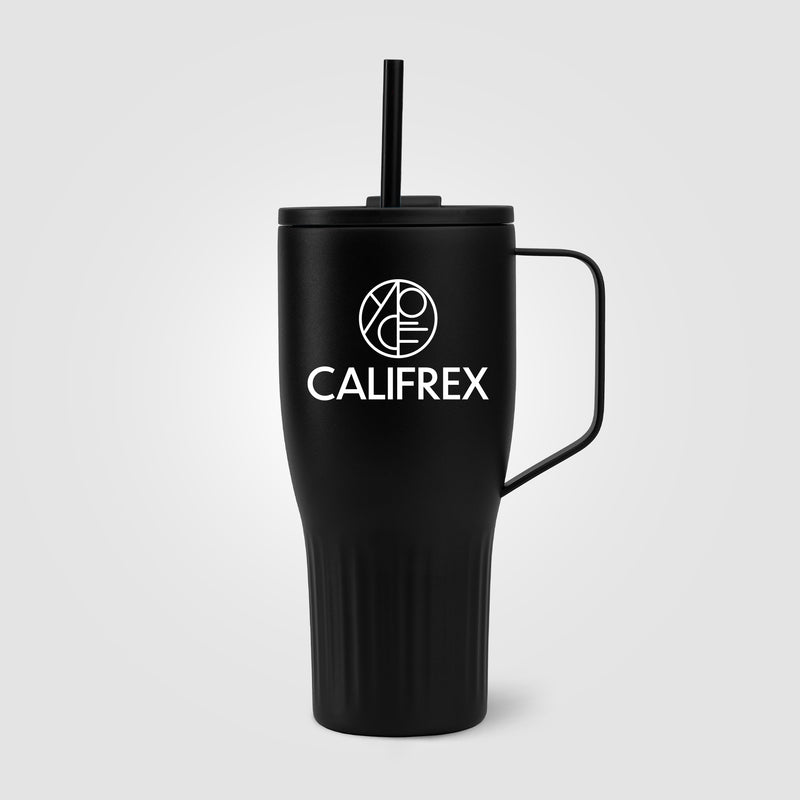 Majesty Recycled Stainless Steel Straw Tumbler - 30 oz.-zoom-
