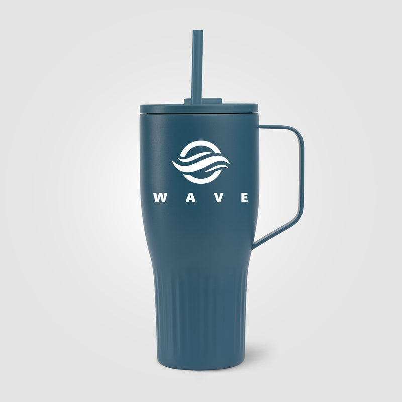 Majesty Recycled Stainless Steel Straw Tumbler - 30 oz.-zoom-