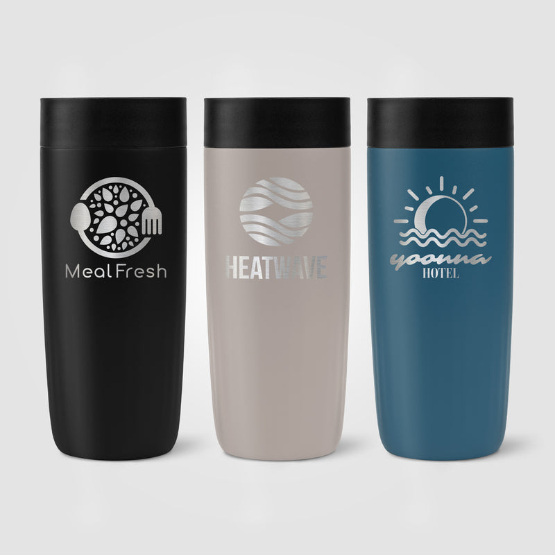 Majesty Recycled Stainless Steel Tumbler - 13 oz. - Laser Engraved-zoom-