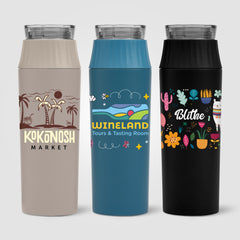 Image of the Majesty Recycled Stainless Steel Leakproof Lid Bottle - 20 oz. - ColorJet promotional product, SKU WGE-C.