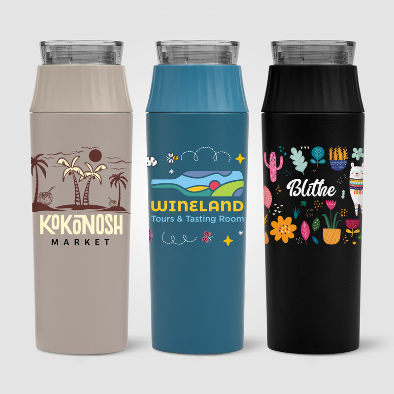 Majesty Recycled Stainless Steel Leakproof Lid Bottle - 20 oz. - ColorJet-zoom-