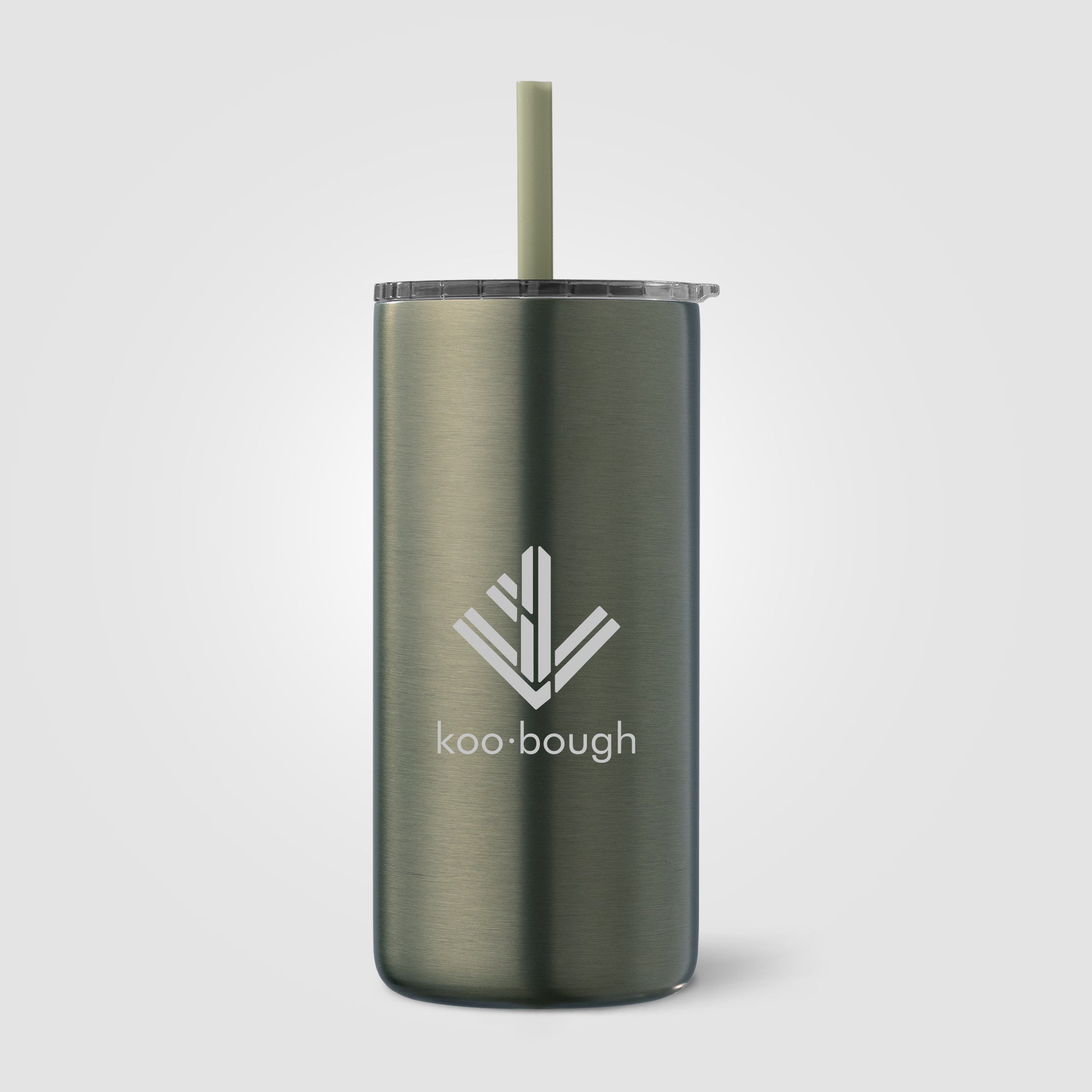 Borealis Recycled Stainless Steel Straw Tumbler - 16 oz. - Laser-3